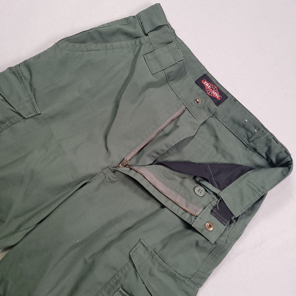 TRU-SPEC Tactical Cargo Pants Men 30/32 Green Ripstop Regular Fit Utility Work